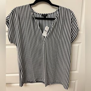 Ann Taylor Navy stripped blouse.